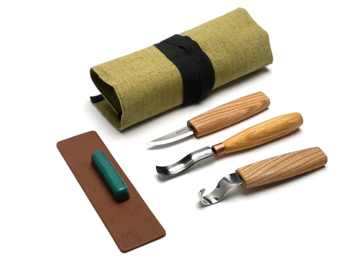 S38L - Spoon Carving Kit Wood Carving Tools with Leather Strop (Left-handed)