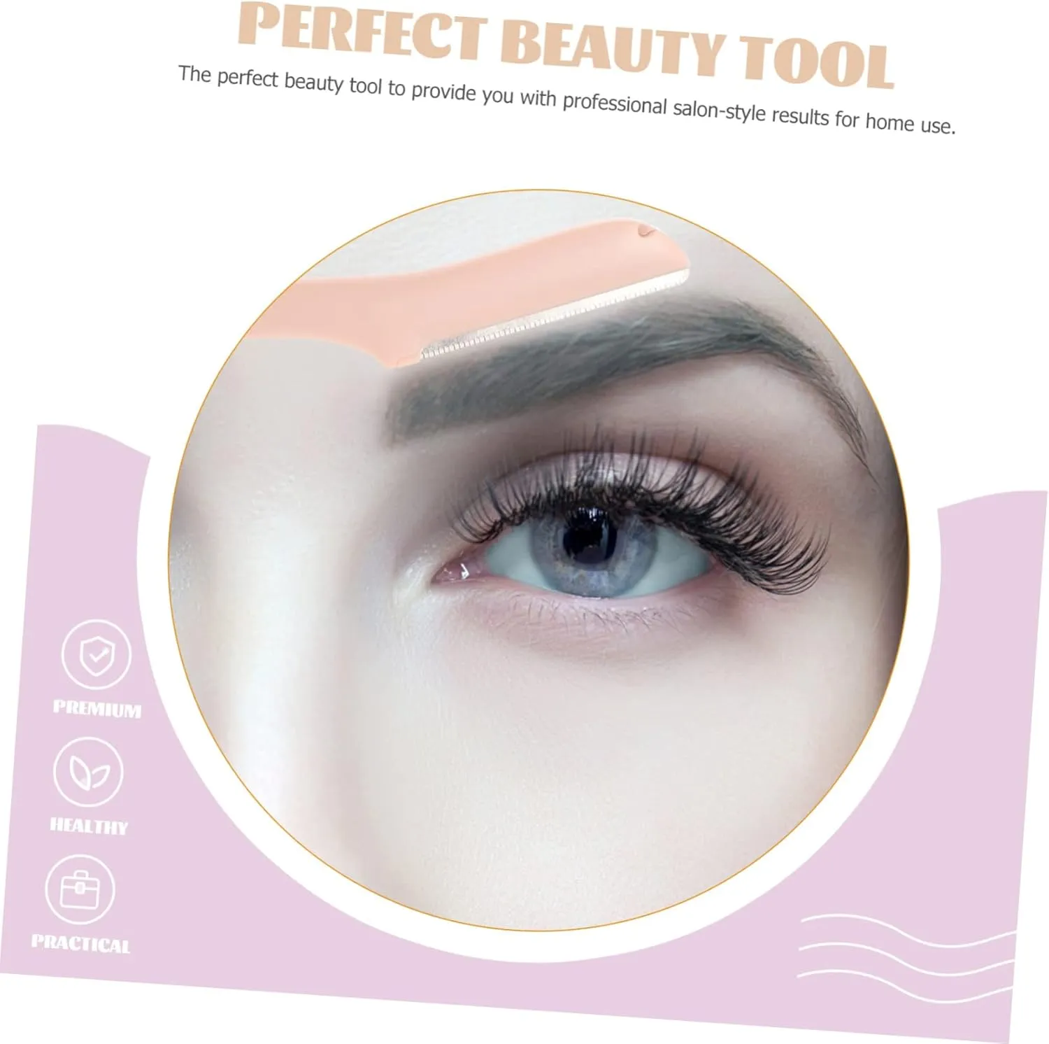 SAFIGLE 3sets Eyebrow Hair Trimmer Razor Safe Plastic Compact for Travel Gentle on Skin Women's Grooming 4pcs*3