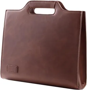 SAFIGLE Retro Briefcase Pu Business Bag Small Messenger Bag for Laptop Id Cards Cash