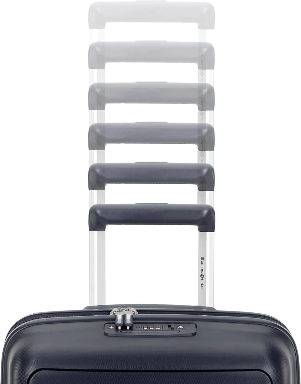 Samsonite Elevation Plus - Carry-On Hardside Luggage with QuickEntry™ Front Compartment - Scratch Resistant Polypropylene Shell, AirTag Holder, TSA Lock, Airline Approved - Midnight Blue