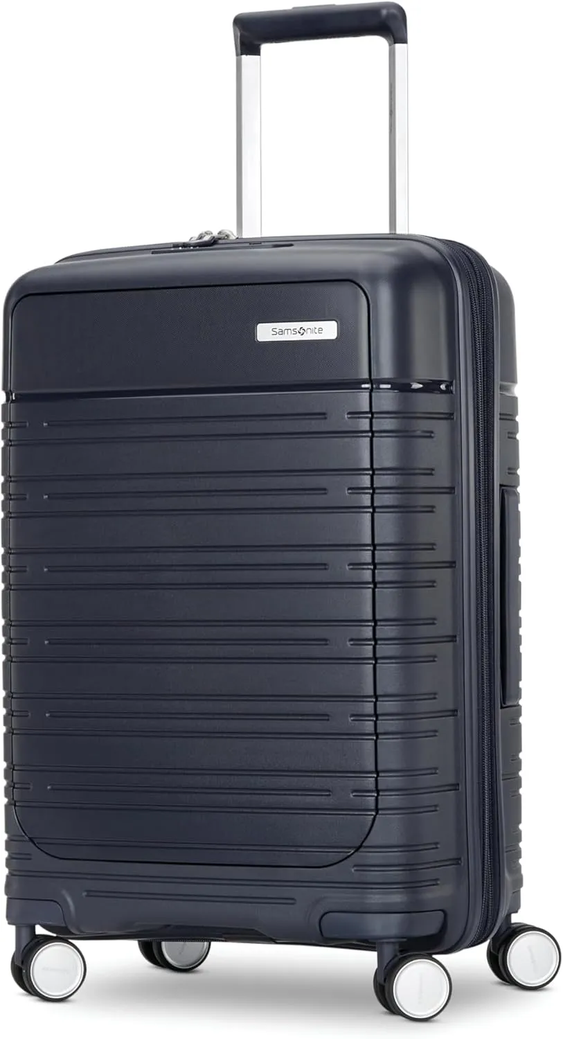 Samsonite Elevation Plus - Carry-On Hardside Luggage with QuickEntry™ Front Compartment - Scratch Resistant Polypropylene Shell, AirTag Holder, TSA Lock, Airline Approved - Midnight Blue