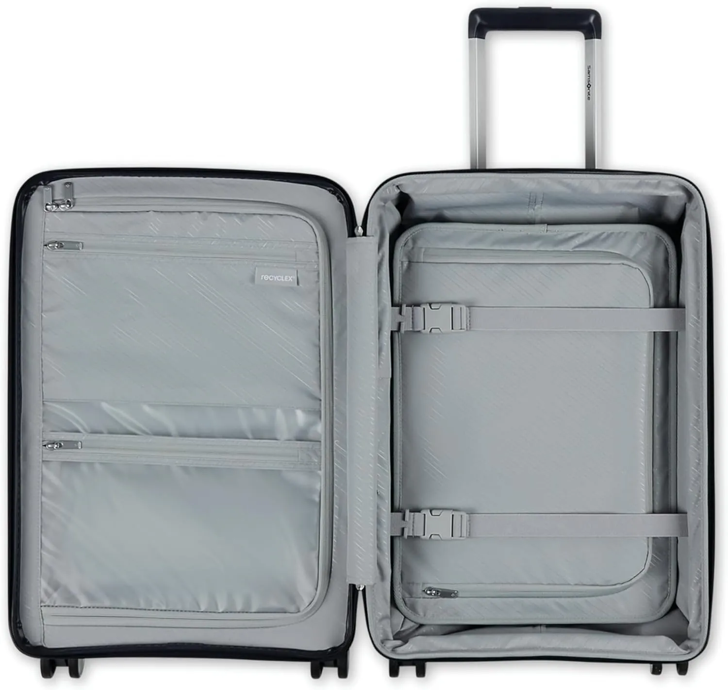 Samsonite Elevation Plus - Carry-On Hardside Luggage with QuickEntry™ Front Compartment - Scratch Resistant Polypropylene Shell, AirTag Holder, TSA Lock, Airline Approved - Midnight Blue