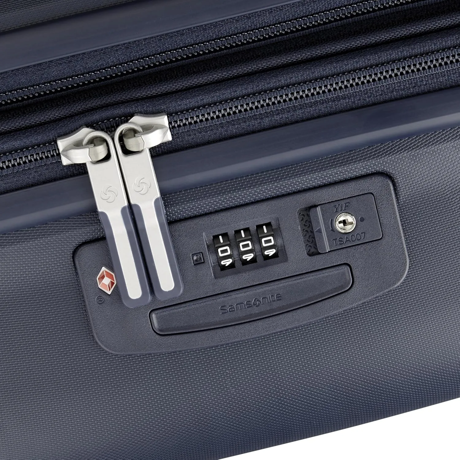 Samsonite Elevation Plus - Carry-On Hardside Luggage with QuickEntry™ Front Compartment - Scratch Resistant Polypropylene Shell, AirTag Holder, TSA Lock, Airline Approved - Midnight Blue
