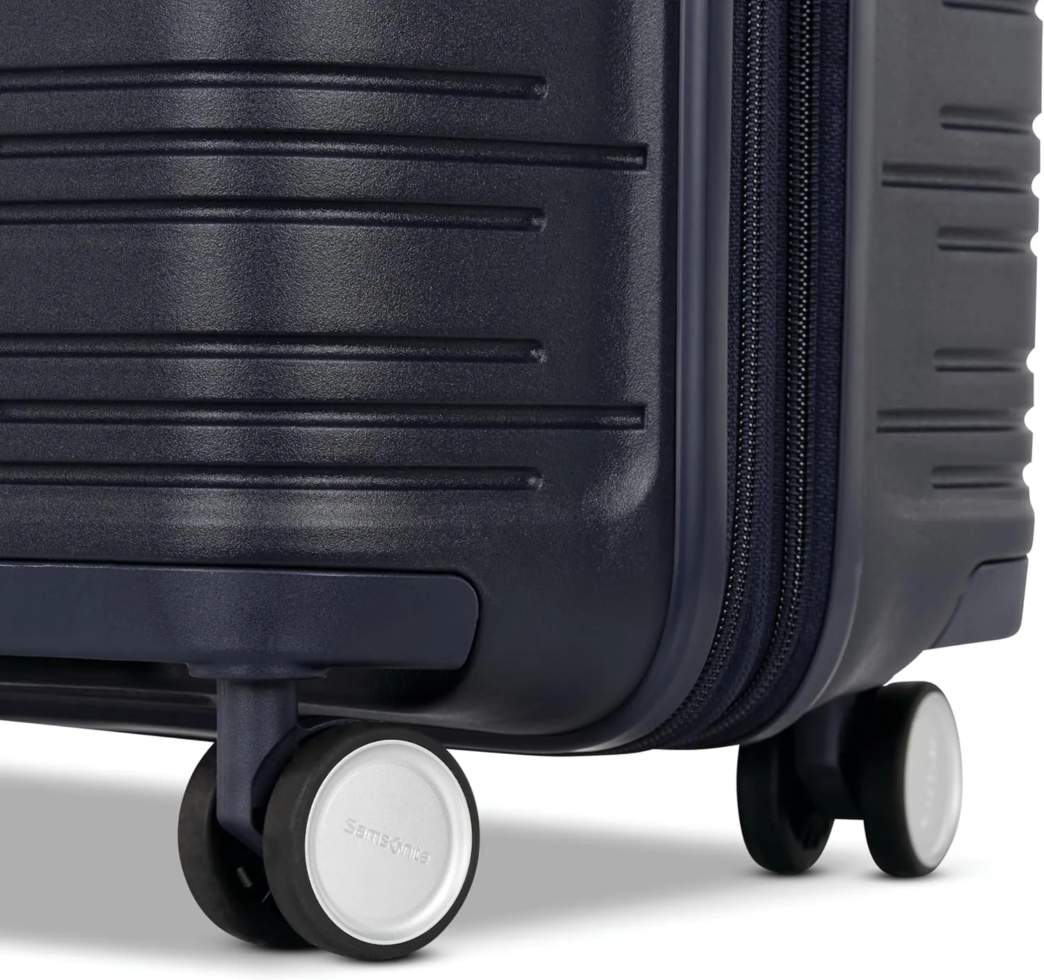 Samsonite Elevation Plus - Carry-On Hardside Luggage with QuickEntry™ Front Compartment - Scratch Resistant Polypropylene Shell, AirTag Holder, TSA Lock, Airline Approved - Midnight Blue