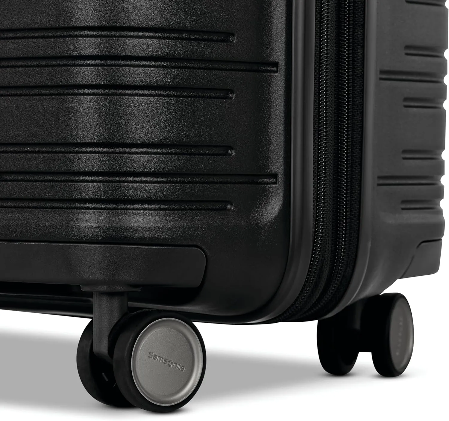Samsonite Elevation Plus - Carry-On Hardside Luggage with QuickEntry™ Front Compartment - Scratch Resistant Polypropylene Shell, AirTag Holder, TSA Lock, Airline Approved - Triple Black