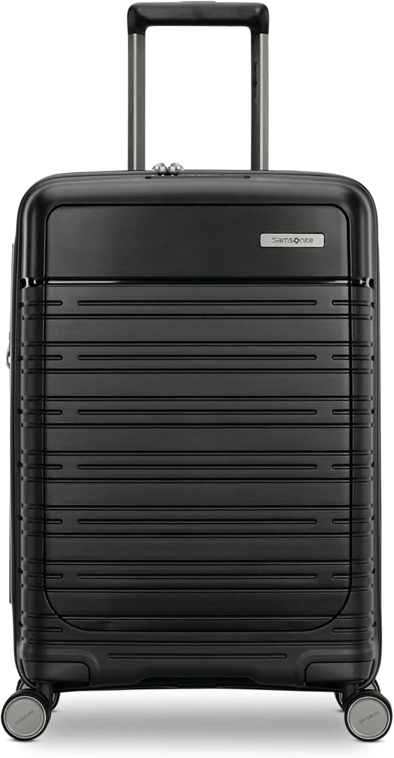 Samsonite Elevation Plus - Carry-On Hardside Luggage with QuickEntry™ Front Compartment - Scratch Resistant Polypropylene Shell, AirTag Holder, TSA Lock, Airline Approved - Triple Black