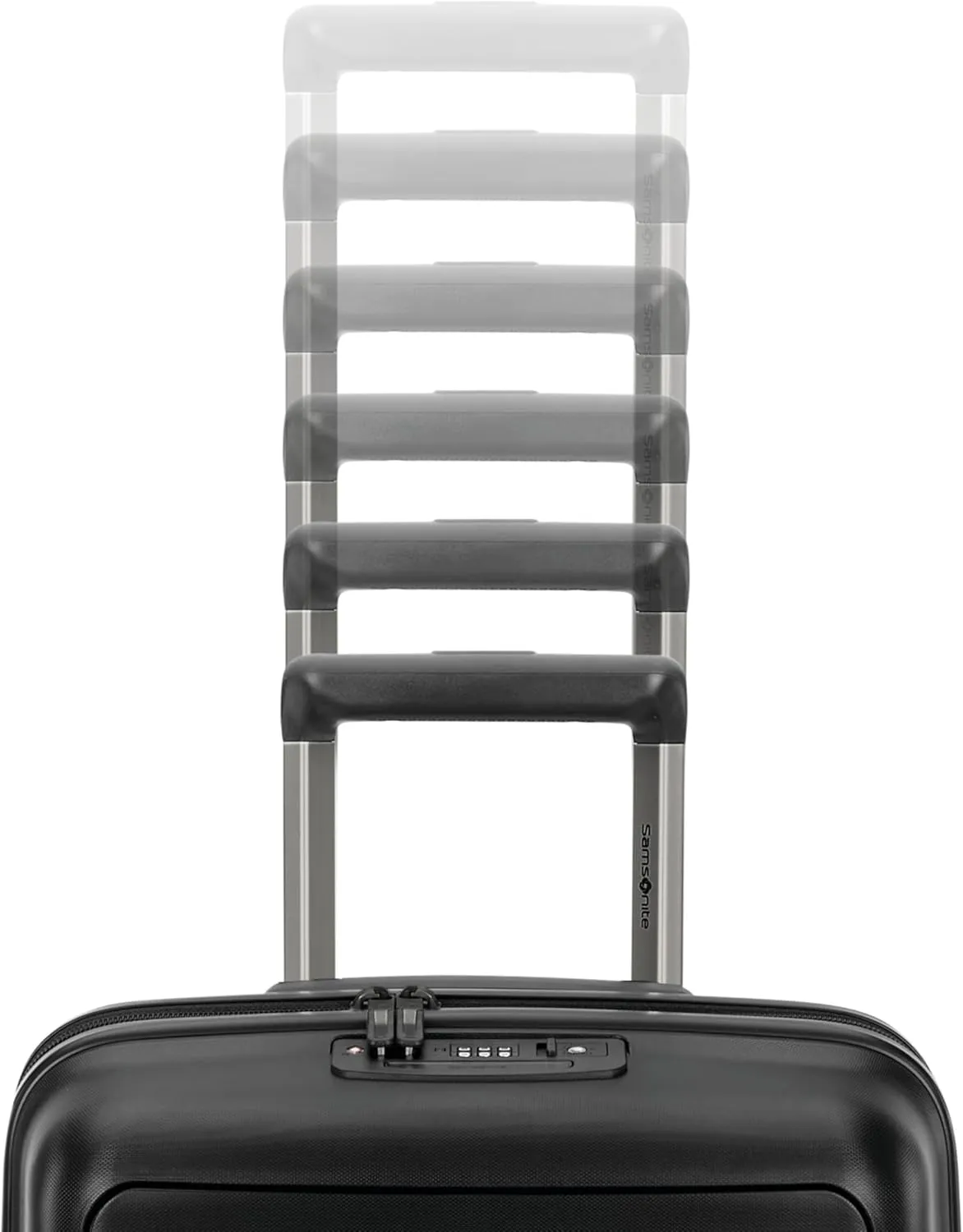 Samsonite Elevation Plus - Carry-On Hardside Luggage with QuickEntry™ Front Compartment - Scratch Resistant Polypropylene Shell, AirTag Holder, TSA Lock, Airline Approved - Triple Black