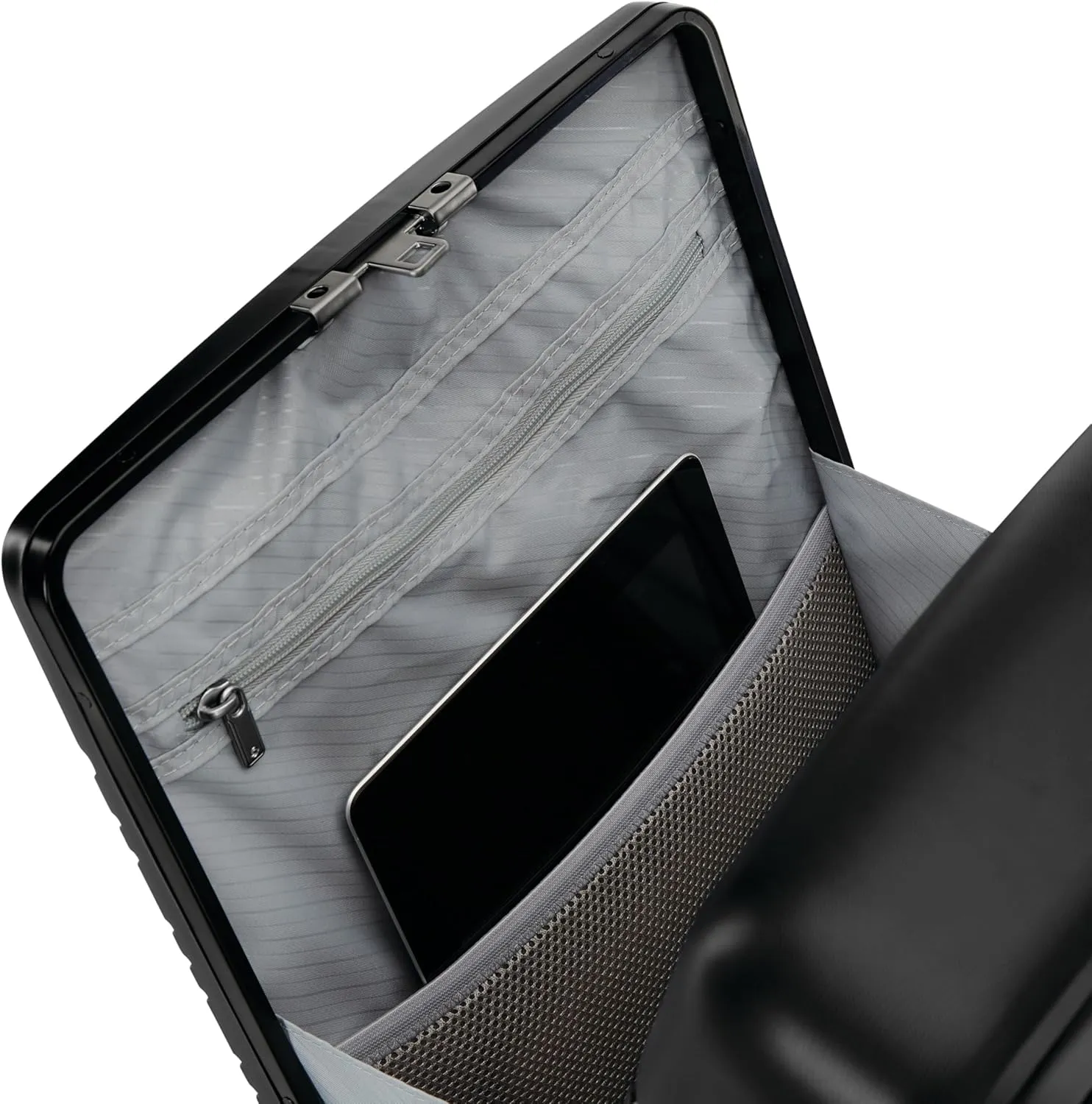 Samsonite Elevation Plus - Carry-On Hardside Luggage with QuickEntry™ Front Compartment - Scratch Resistant Polypropylene Shell, AirTag Holder, TSA Lock, Airline Approved - Triple Black