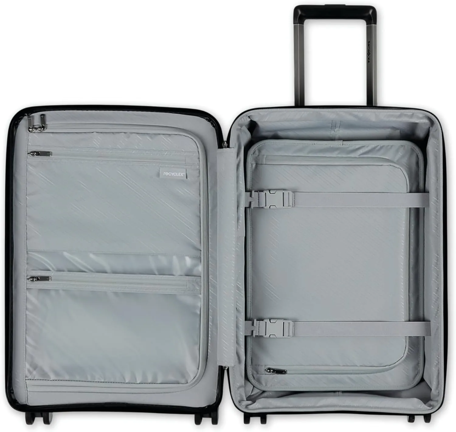 Samsonite Elevation Plus - Carry-On Hardside Luggage with QuickEntry™ Front Compartment - Scratch Resistant Polypropylene Shell, AirTag Holder, TSA Lock, Airline Approved - Triple Black