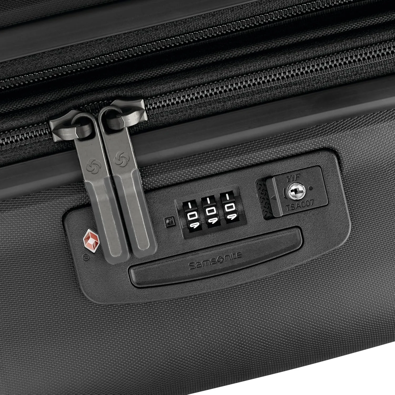 Samsonite Elevation Plus - Carry-On Hardside Luggage with QuickEntry™ Front Compartment - Scratch Resistant Polypropylene Shell, AirTag Holder, TSA Lock, Airline Approved - Triple Black