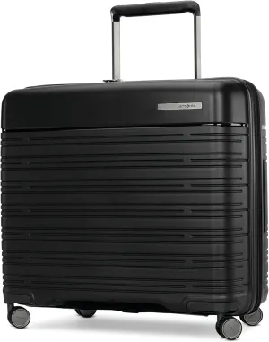Samsonite Elevation Plus - Medium Hardside Luggage - Scratch Resistant Polypropylene Shell, RightHeight™ Adjustable Handle, Integrated AirTag Holder, TSA Lock, WetPak™ Compartment - Triple Black