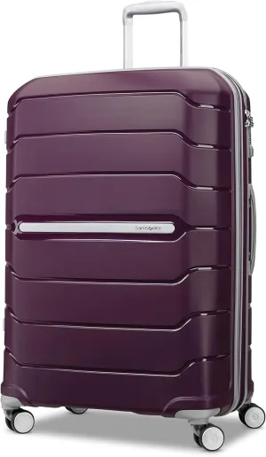 Samsonite Freeform 28-Inch Large Luggage with Dual 360° Spinner Wheels - Checked Suitcase - TSA Lock, Airline-Approved - Lightweight Durable Polypropylene Expandable Hardshell - Amethyst Purple