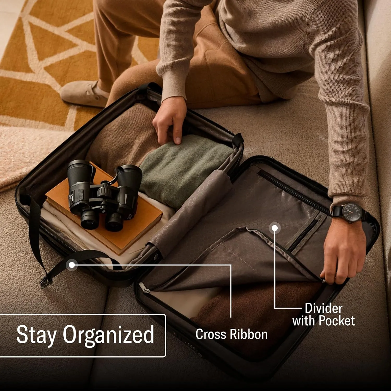 Samsonite Freeform 28-Inch Large Luggage with Dual 360° Spinner Wheels - Checked Suitcase - TSA Lock, Airline-Approved - Lightweight Durable Polypropylene Expandable Hardshell - Black
