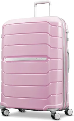 Samsonite Freeform 28-Inch Large Luggage with Dual 360° Spinner Wheels - Checked Suitcase - TSA Lock, Airline-Approved - Lightweight Durable Polypropylene Expandable Hardshell - Pink Rose