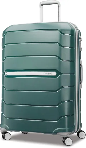 Samsonite Freeform 28-Inch Large Luggage with Dual 360° Spinner Wheels - Checked Suitcase - TSA Lock, Airline-Approved - Lightweight Durable Polypropylene Expandable Hardshell - Sage Green
