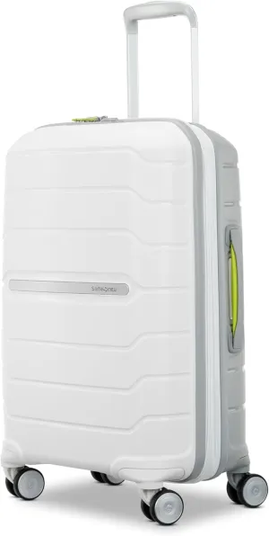 Samsonite Freeform Hardside Expandable with Double Spinner Wheels, Carry-On 21-Inch, White/Grey