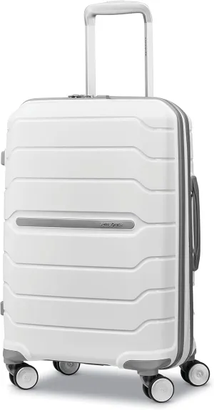 Samsonite Freeform Hardside Expandable with Double Spinner Wheels, White, Carry-On 21-Inch