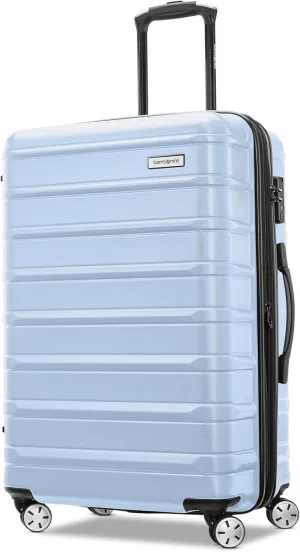 Samsonite Omni 2: 24-Inch Medium Checked Hardside Luggage with 360° Spinner Wheels - Scratch Resistant Hardshell - TSA Lock - Expandable Polycarbonate Shell for Lightweight Travel - Pale Blue