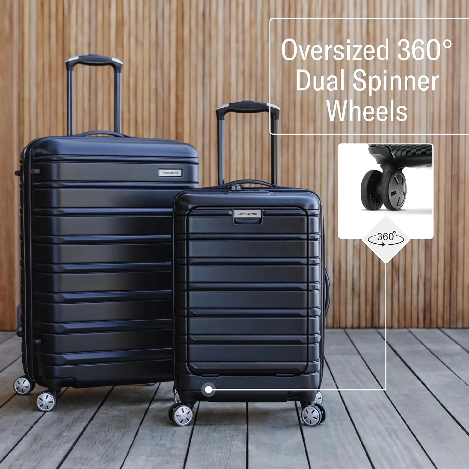 Samsonite Omni 2 28-Inch Large Checked Hardside Luggage with 360° Spinner Wheels - Scratch Resistant Hardshell - TSA Lock - Expandable Polycarbonate Shell for Lightweight Travel - Artic Silver