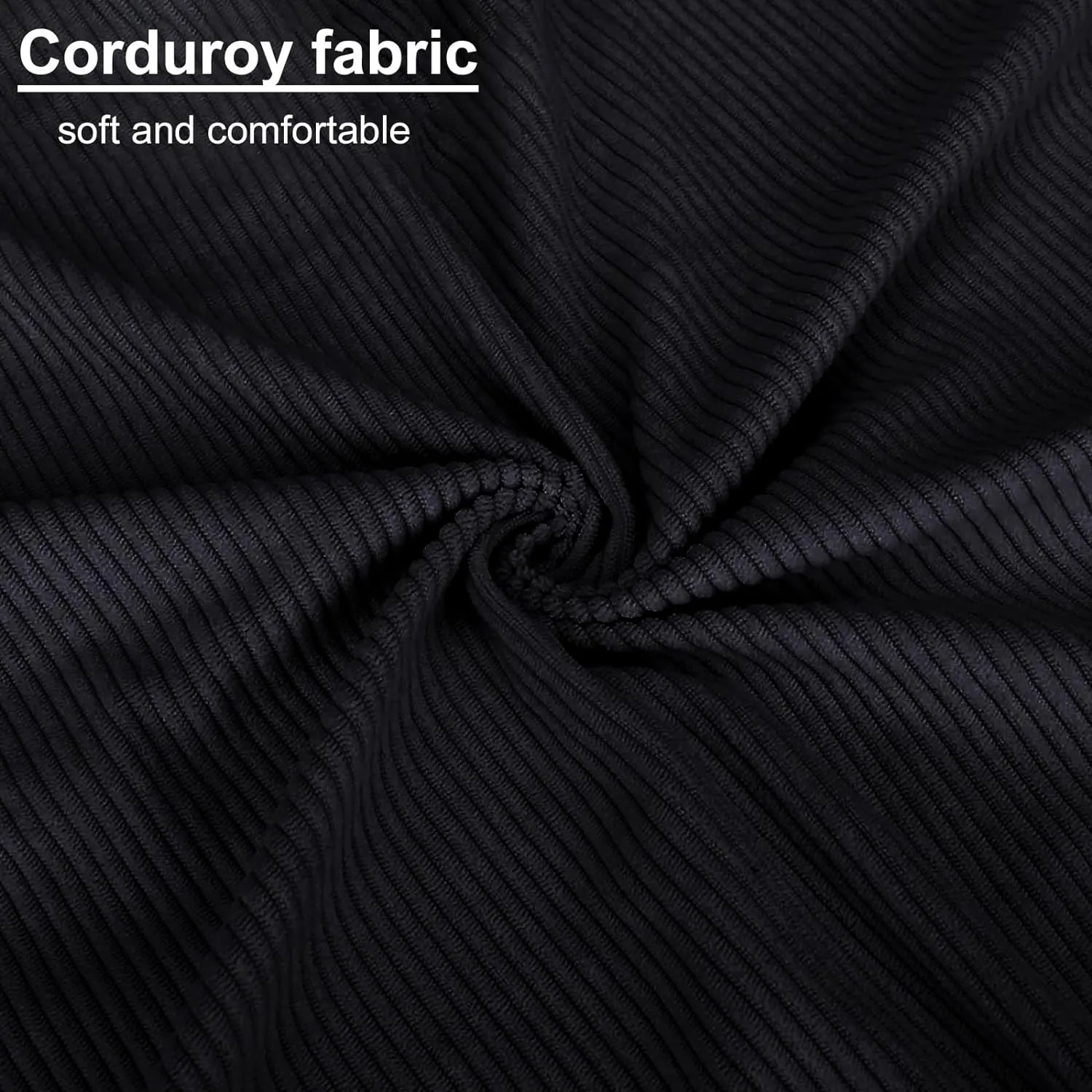 School Backpack for Teens Large Corduroy Bookbag Lightweight 17 inch Laptop Bag for Girls Boys Casual High School College (Corduroy-Black)