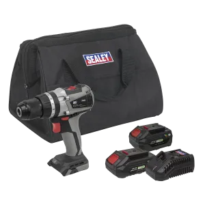 Sealey Premier SV20 Series 13mm Brushless Cordless Combi Drill Kit 20V - 2 Batteries