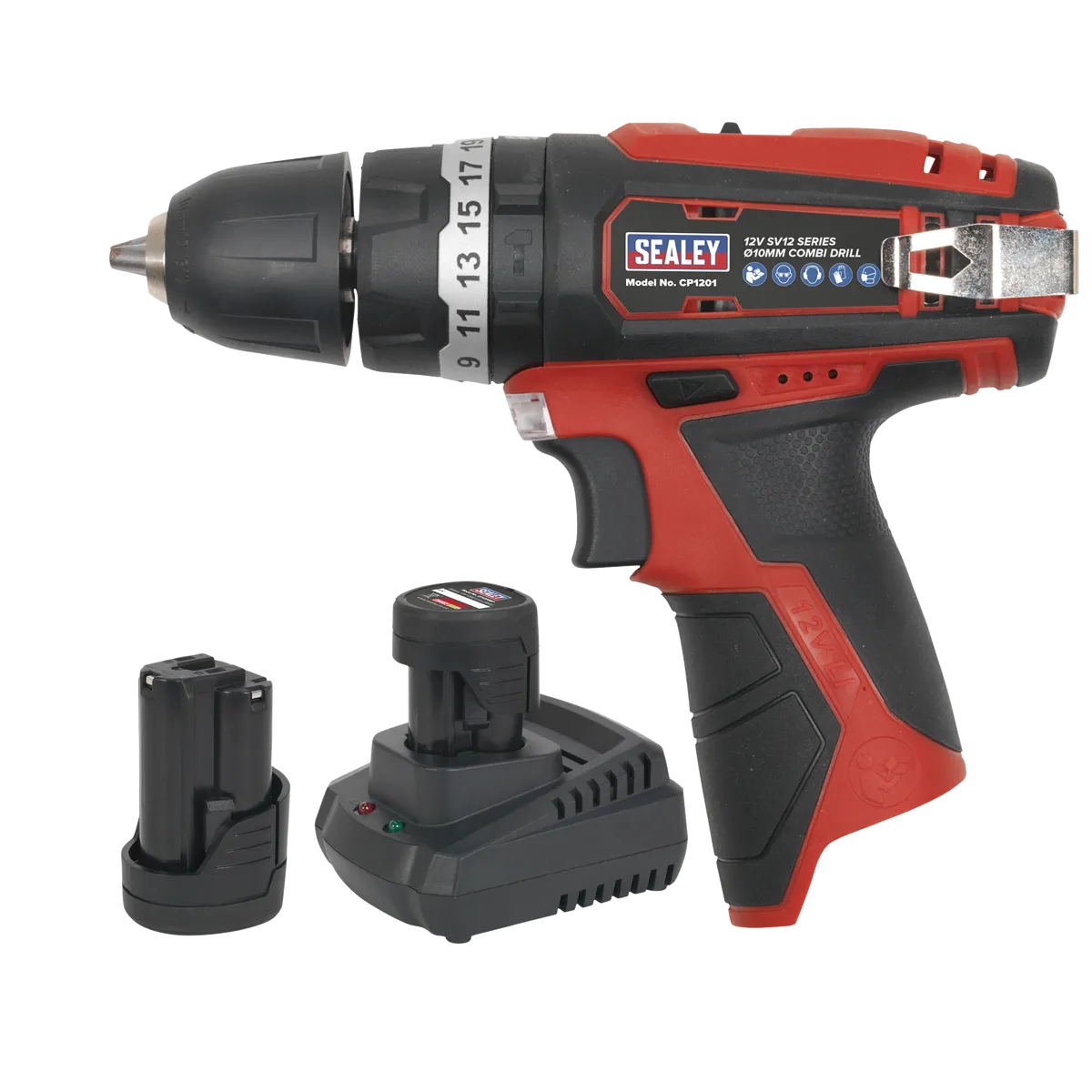Sealey SV12 Series 10mm Cordless Combi Drill 12V