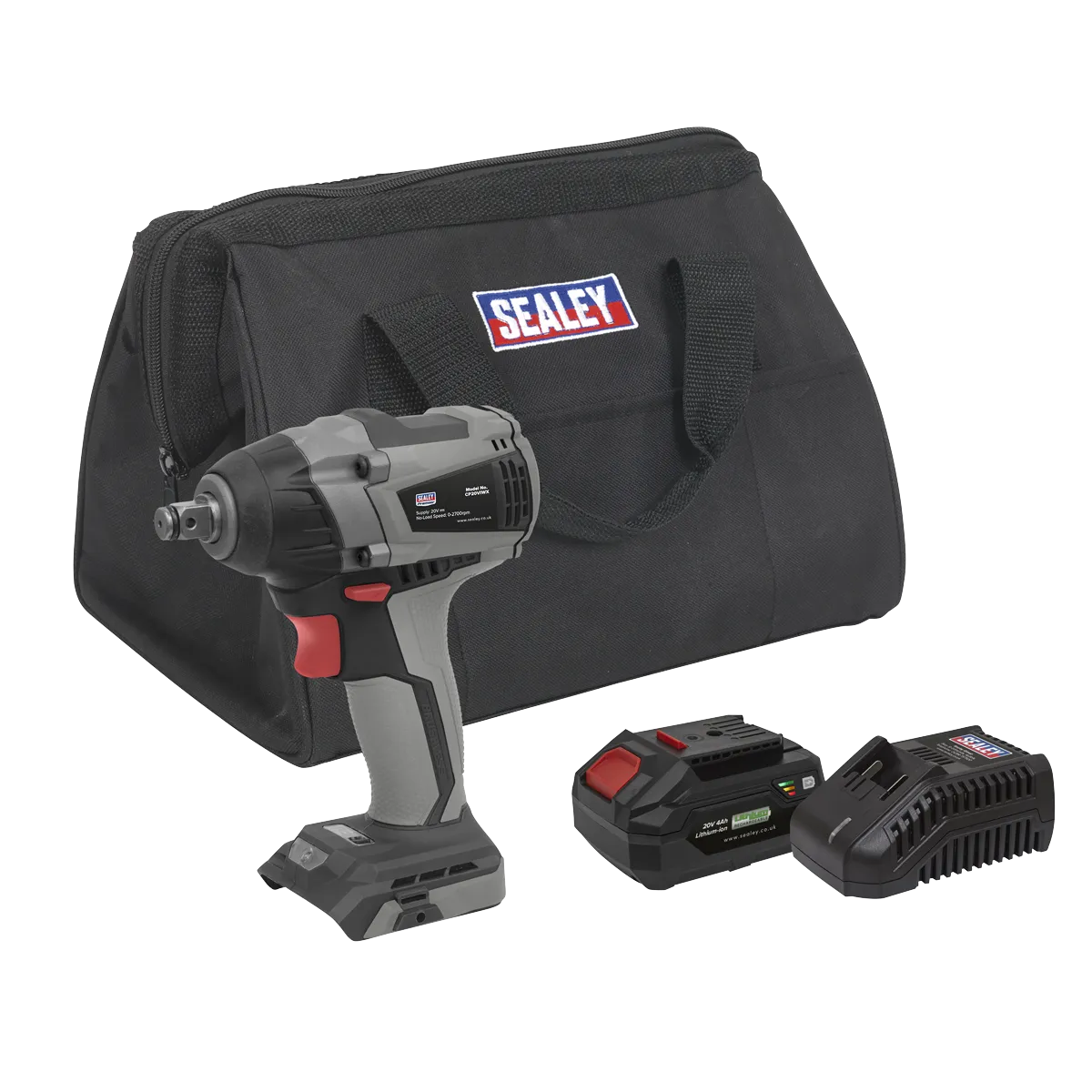 Sealey SV20 Series 1/2"Sq Drive Impact Wrench Kit 20V 4Ah