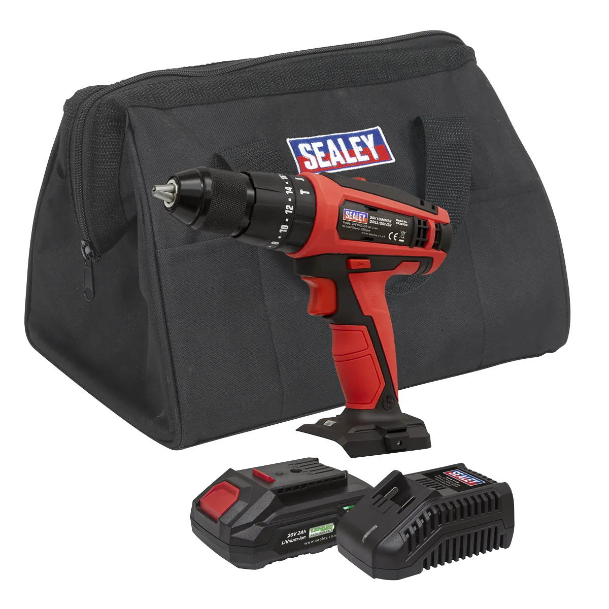 Sealey SV20 Series 13mm Cordless Combi Drill Kit 20V 2Ah