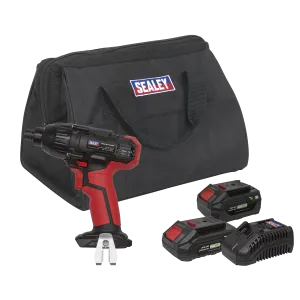Sealey SV20 Series 1/4"Hex Drive Cordless Impact Driver 20V - 2 Batteries