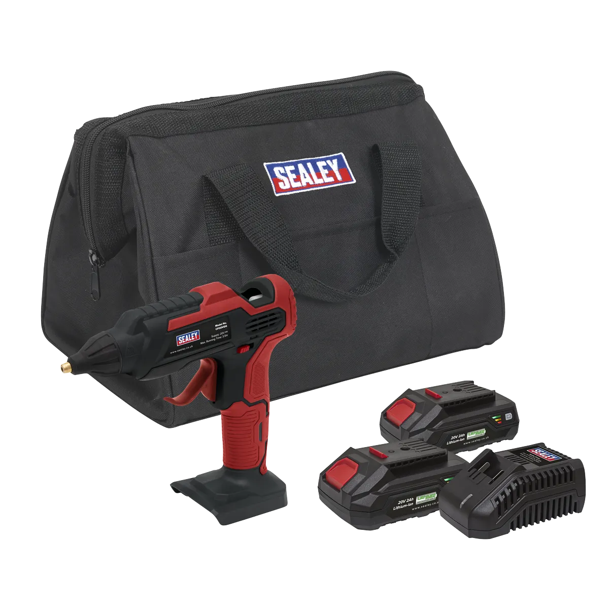 Sealey SV20 Series Cordless Glue Gun Kit 20V 2Ah