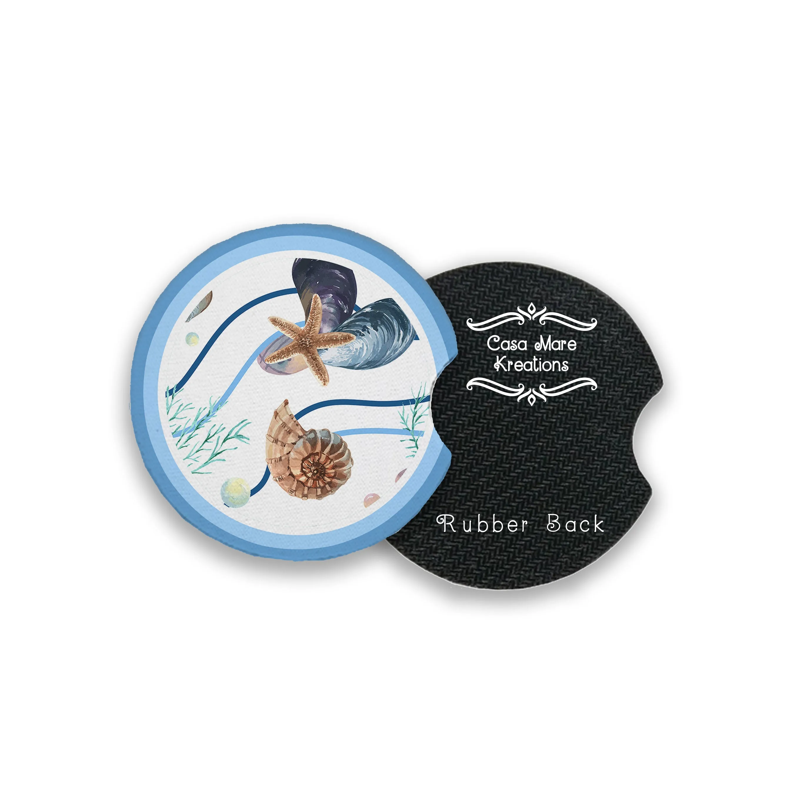 Seashell 2.75" Car Coasters