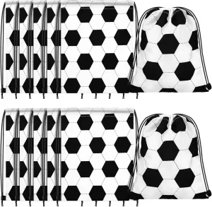 Shappy Soccer Style Backpack, Softball, Basketball, Volleyball Drawstring Bag for Party Favors or Daily Use, 12 Pack