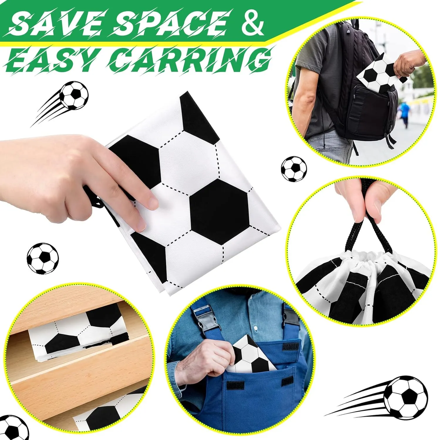 Shappy Soccer Style Backpack, Softball, Basketball, Volleyball Drawstring Bag for Party Favors or Daily Use, 12 Pack