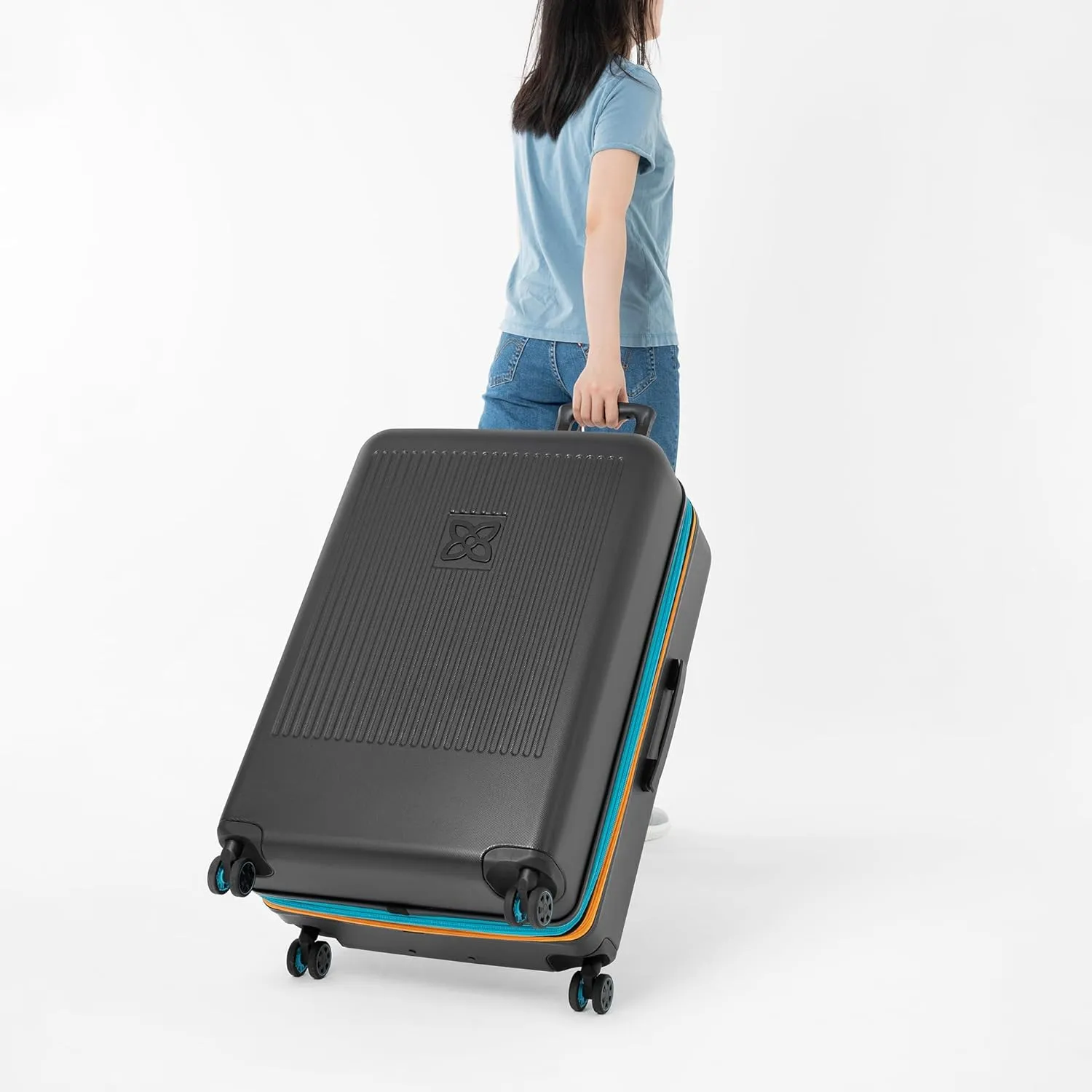 Sherpani Meridian Nesting Luggage Set, 2 Piece Rolling Luggage Set, Travel Durable Lightweight Luggage, Hardside Suitcase with Spinner Wheels, 22 Inch and 29 Inch (Chromatic)