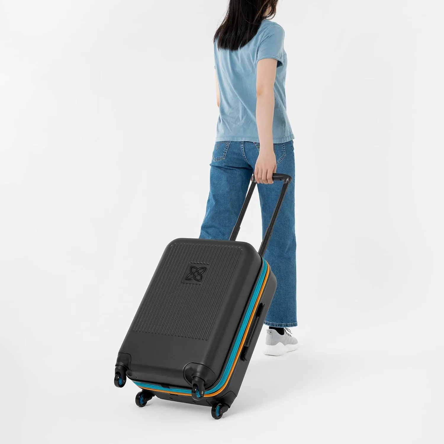 Sherpani Meridian Nesting Luggage Set, 2 Piece Rolling Luggage Set, Travel Durable Lightweight Luggage, Hardside Suitcase with Spinner Wheels, 22 Inch and 29 Inch (Chromatic)