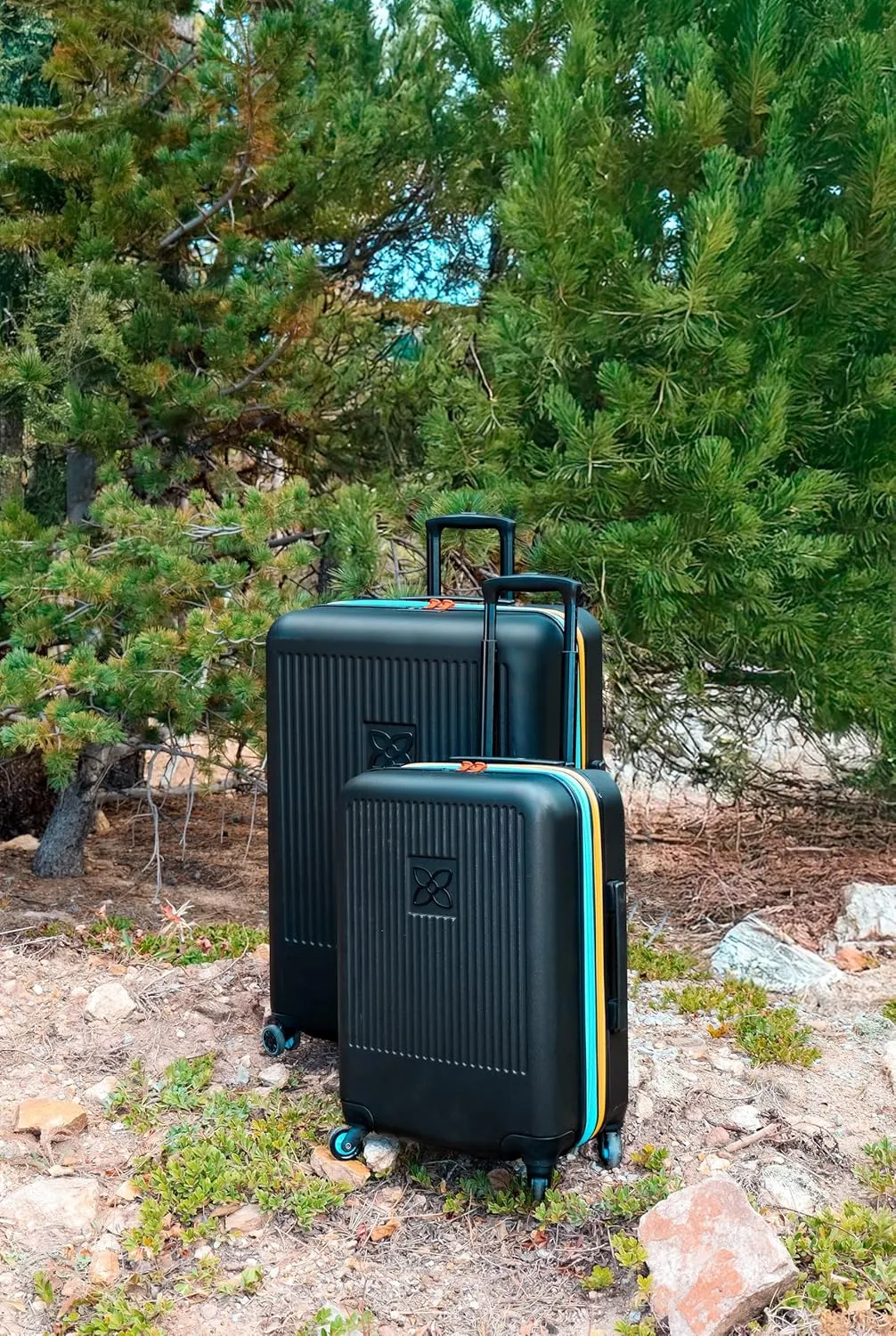 Sherpani Meridian Nesting Luggage Set, 2 Piece Rolling Luggage Set, Travel Durable Lightweight Luggage, Hardside Suitcase with Spinner Wheels, 22 Inch and 29 Inch (Chromatic)