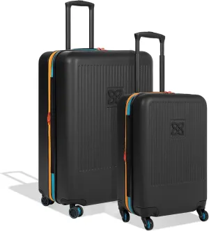Sherpani Meridian Nesting Luggage Set, 2 Piece Rolling Luggage Set, Travel Durable Lightweight Luggage, Hardside Suitcase with Spinner Wheels, 22 Inch and 29 Inch (Chromatic)