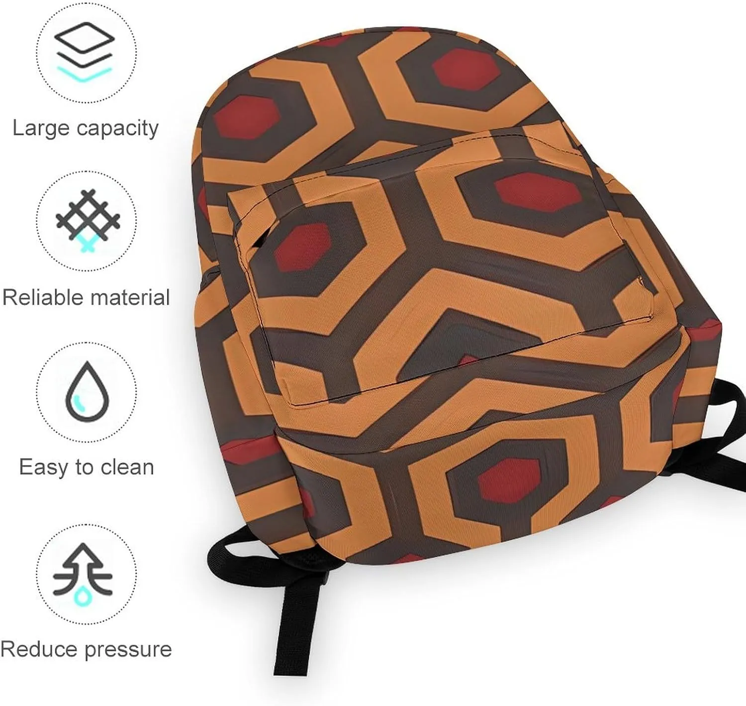 Shining Overlook Print Laptop Backpacks Casual Shoulder Bag Travel Daypack Fashion for Men Women