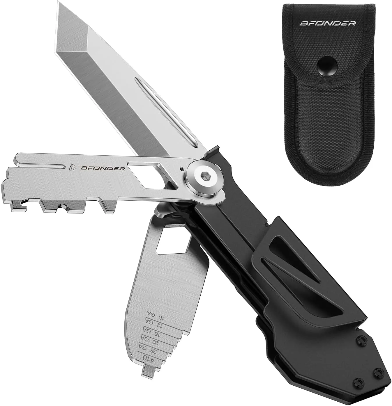 Shotgun AR-15 gun tool – Compact 5-in-1 Choke Wrench, Sight Adjuster, Carbon Cleaner & Field Cutter for Maintenance Use