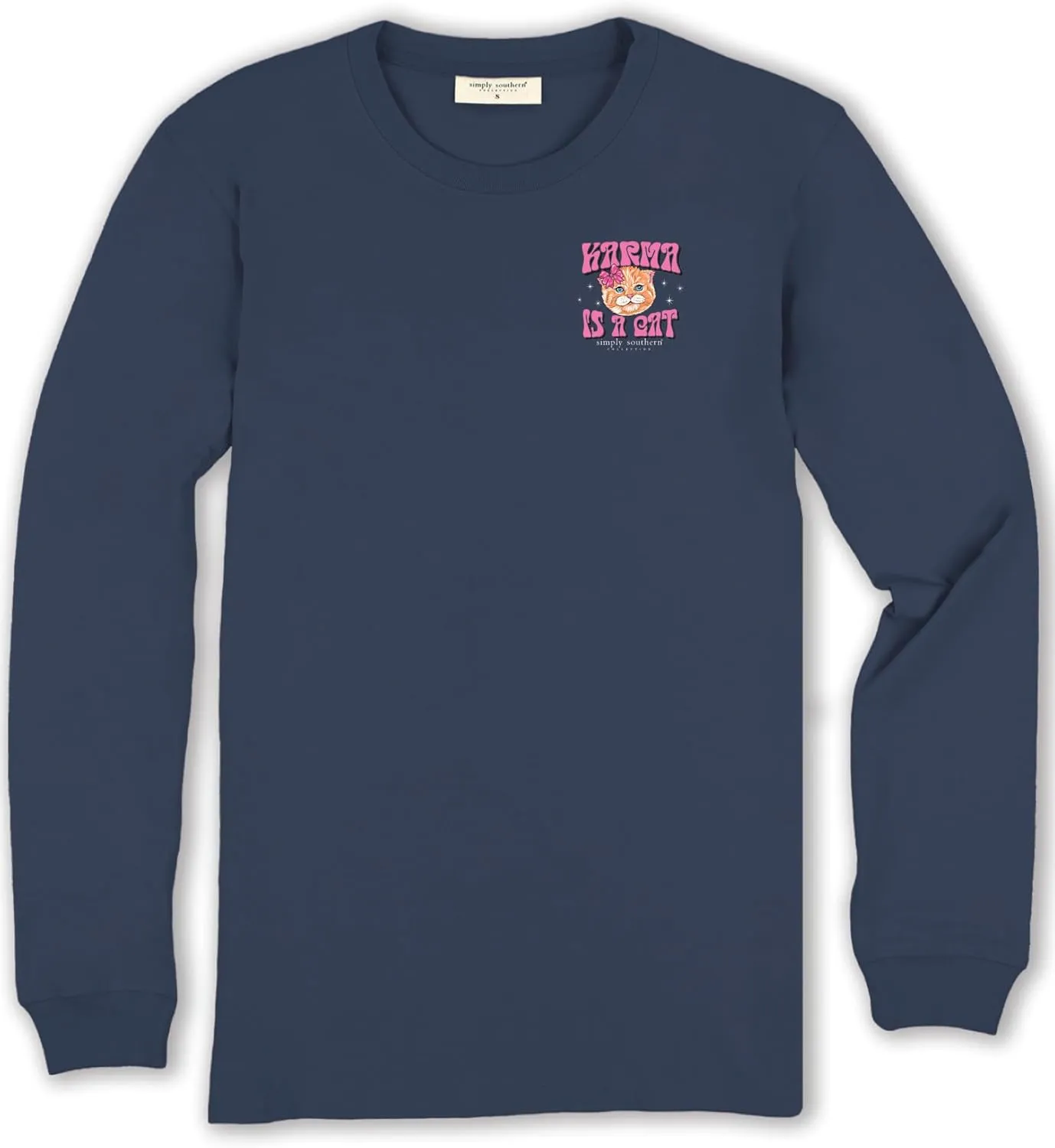 Simply Southern Karma is a Cat - Adult Long Sleeve T-Shirt