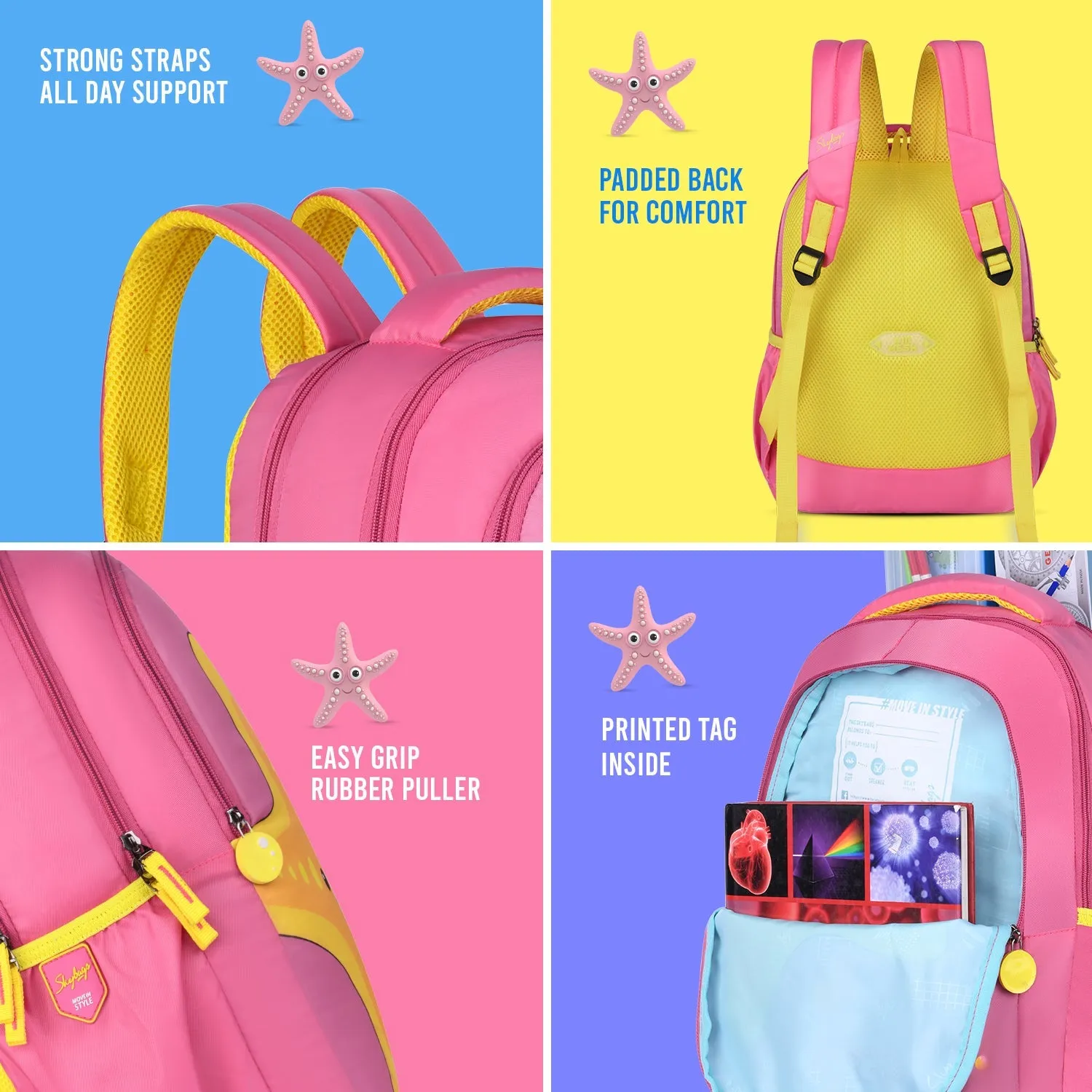 Skybags BUDDY 01 SCBP STARFISH PINK