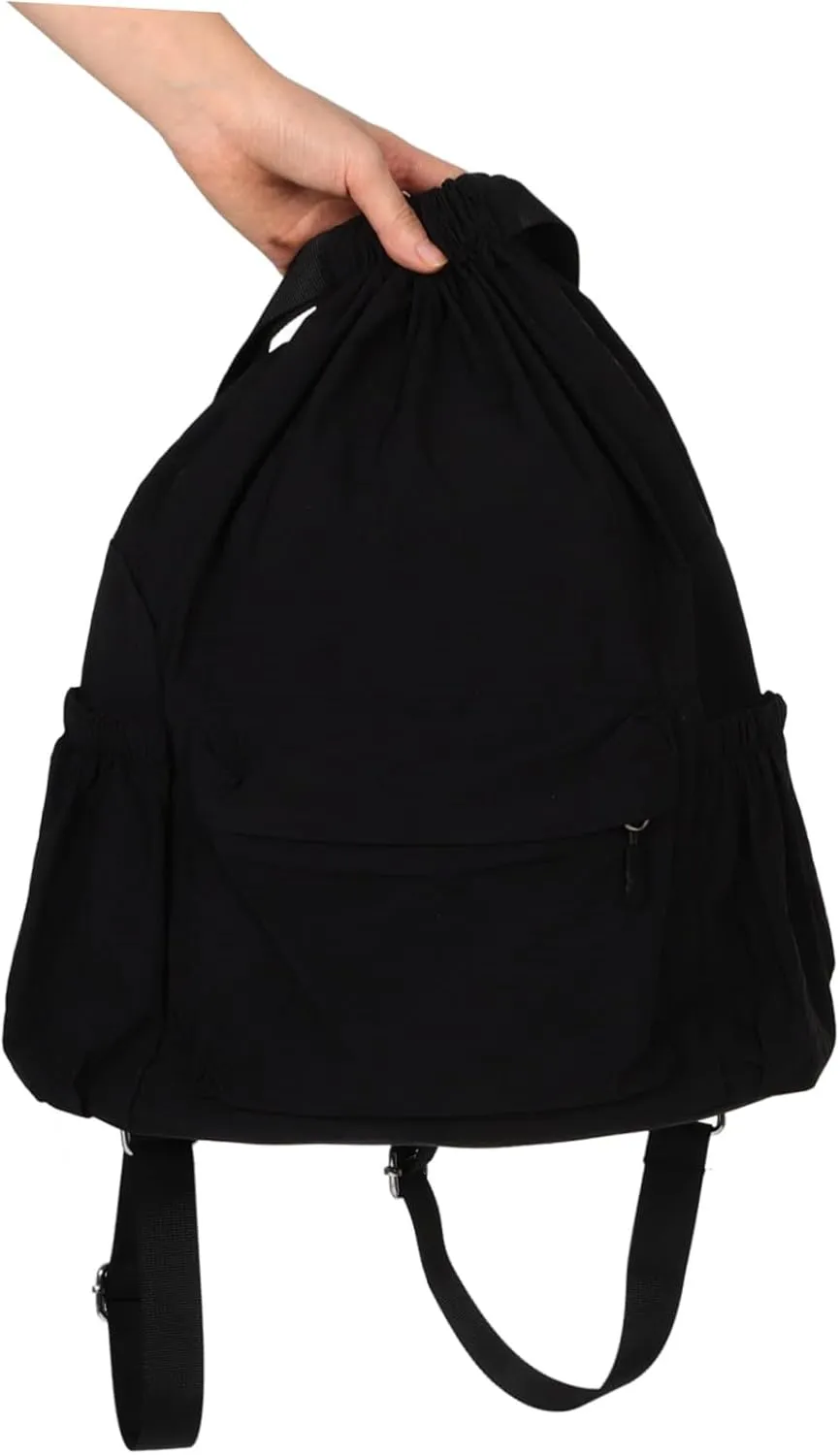 Small Drawstring Backpack Gym Drawstring Bag Women's Shoulder Bag Shopping Volleyball Oxford Fabric