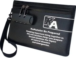 Small Fireproof Bagwith Lock,KaAutoler Fireproof, Waterproof Money Bag, with Zipper Fireproof Safe Box Money Pouch Envelope Container for Cash, for Keys, Cash, Jewelry and Other Valuables