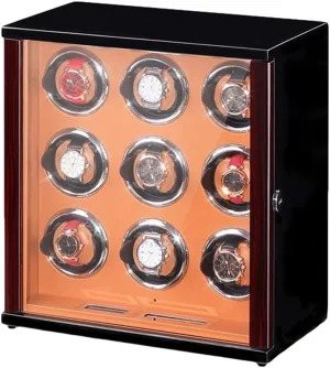 Solid Wood Watch Winder for Automatic Watch Silent Motor Touch Panel Display Screen Adjustable Watch Pillows for Man Wonen Watches ()