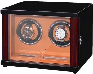 Solid Wood Watch Winder for Automatic Watch Silent Motor Touch Panel Display Screen Adjustable Watch Pillows for Man Wonen Watches