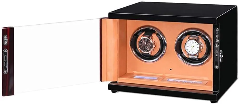 Solid Wood Watch Winder for Automatic Watch Silent Motor Touch Panel Display Screen Adjustable Watch Pillows for Man Wonen Watches