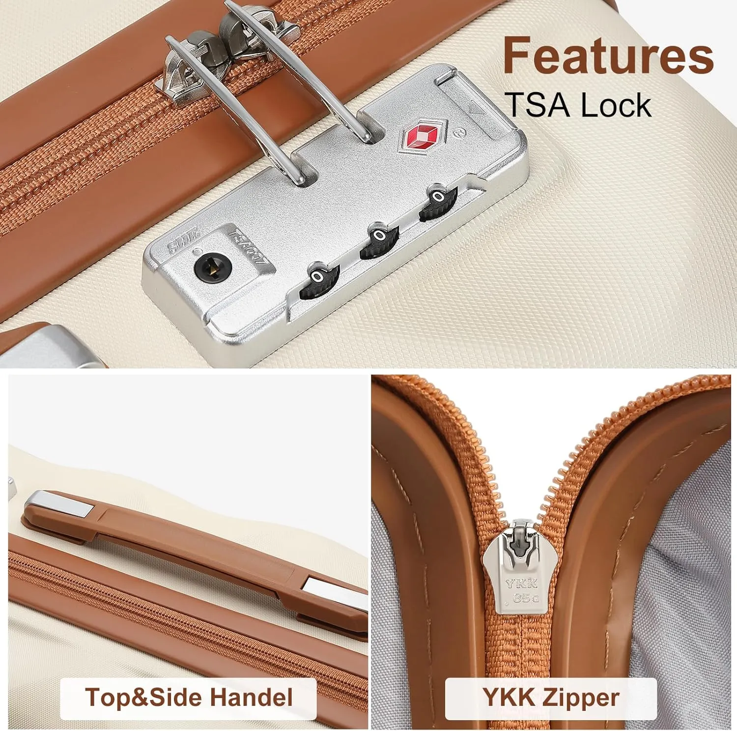 Somago 2 Piece Luggage Set of 24/28", Travel Suitcase Set with Duffel Bag and Toiletry Bag Lightweight Suitcases with YKK Zipper TSA Lock ABS Hardside Luggage Spinner Wheels