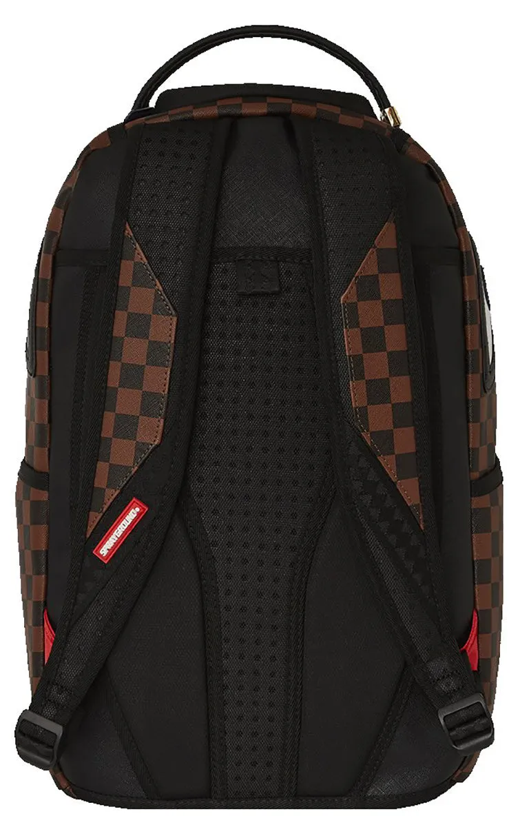 Sprayground Sharks in Paris GT In Brown Check Backpack