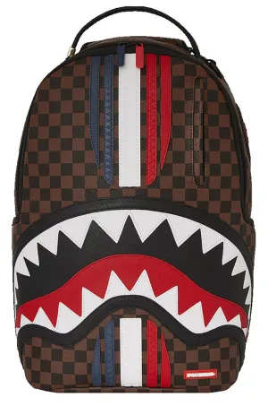 Sprayground Sharks in Paris GT In Brown Check Backpack