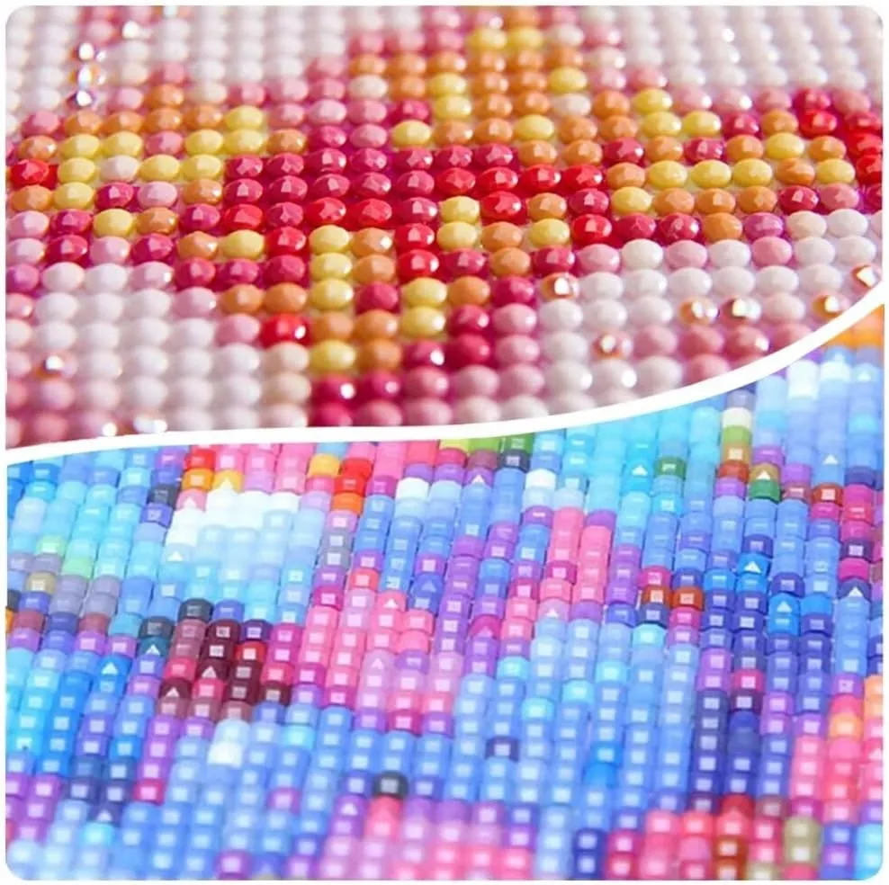 Spring Outing Diamond Painting Kits for Adults, DIY Round Diamond Art Kit 5D Full Drill Diamond Painting Kit, 16 X 16 Inch